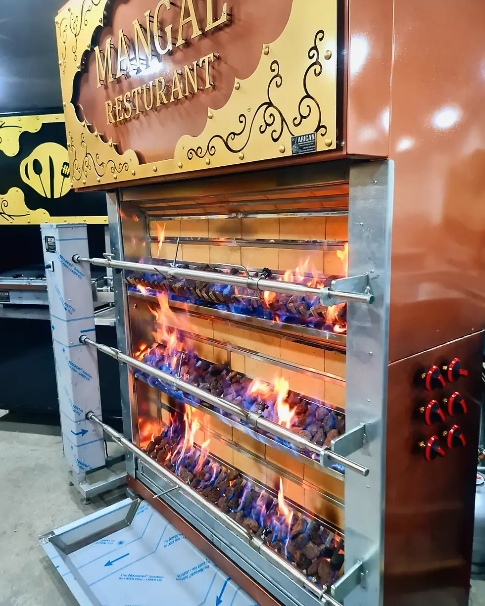 Miniature : Machine à agneau rôti au gaz et pierre de lave