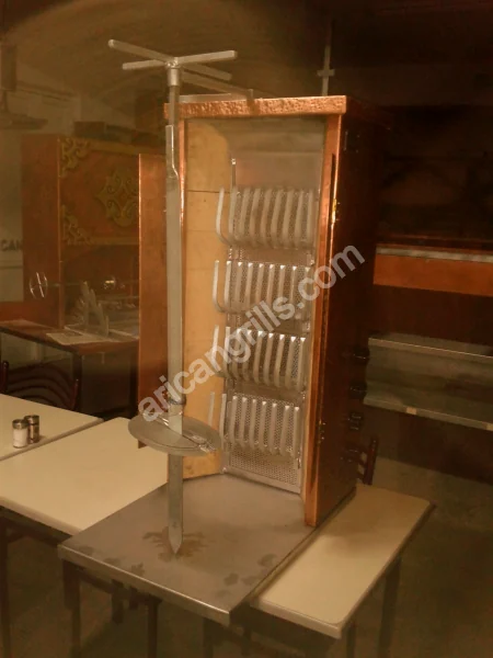 Gas & lava rock doner machine · Copper cladding — AG-307 · 1