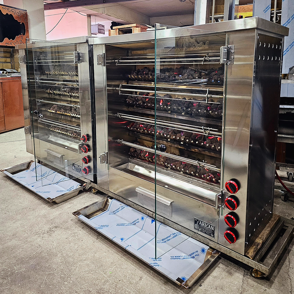 Küçük resim: Gazli Lava Tasli Pilic Cevirme Makinesi