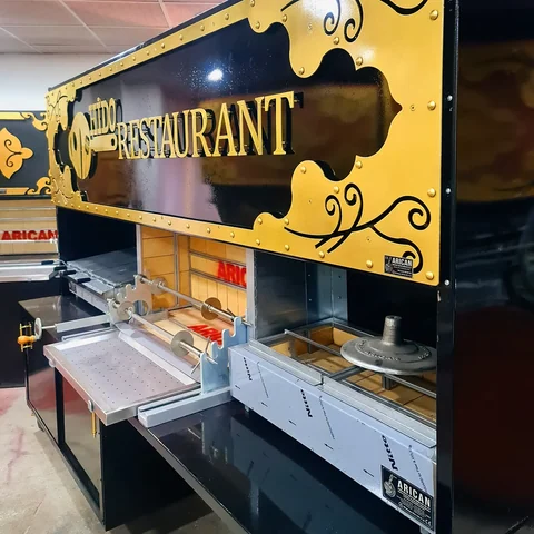Wood-fired cağ kebab machines · Black metal · 300 cm — AG-284 · 5