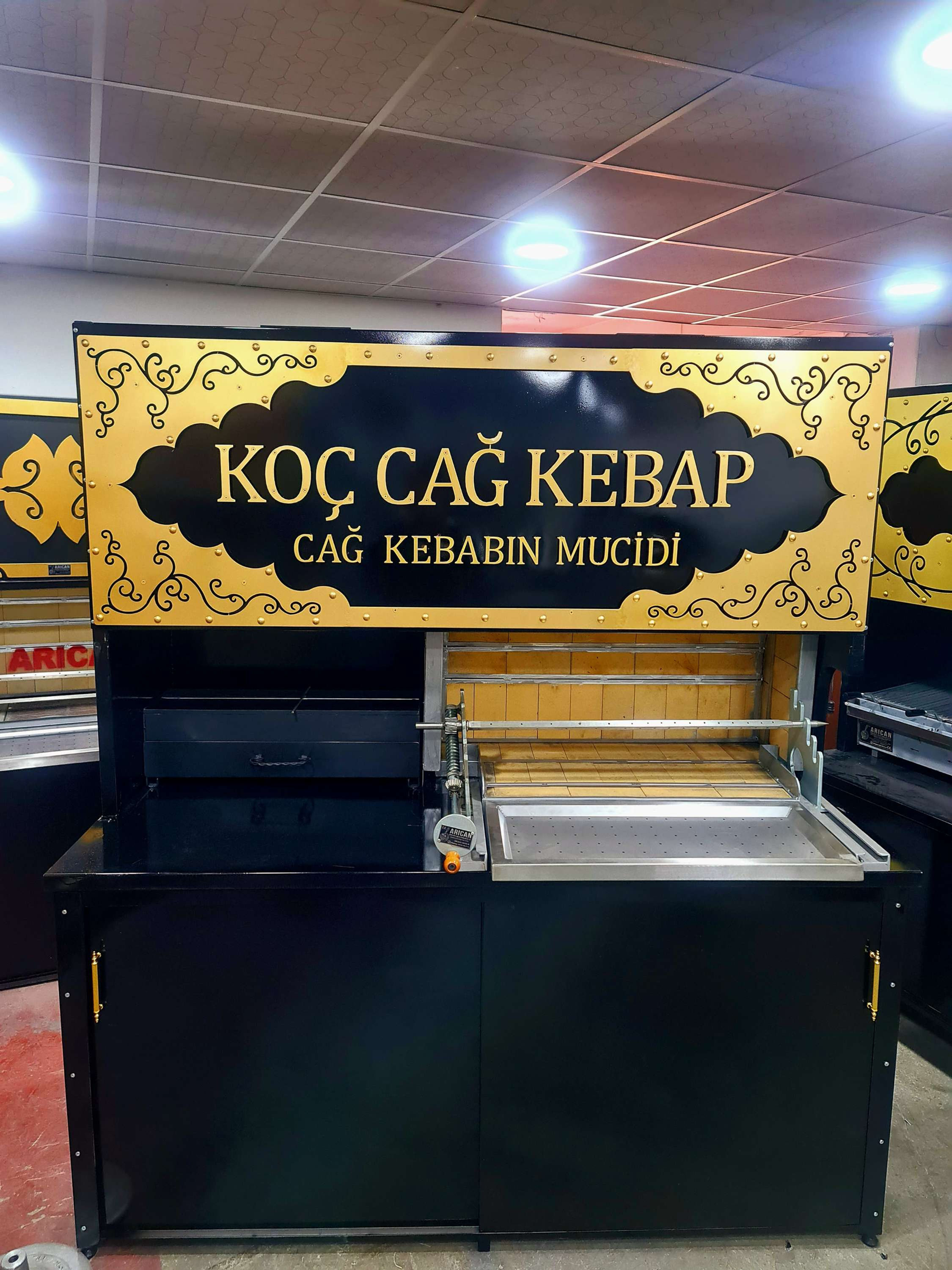 Horizontal Shawarma Cag Kebab Machine Grill 200 Cm