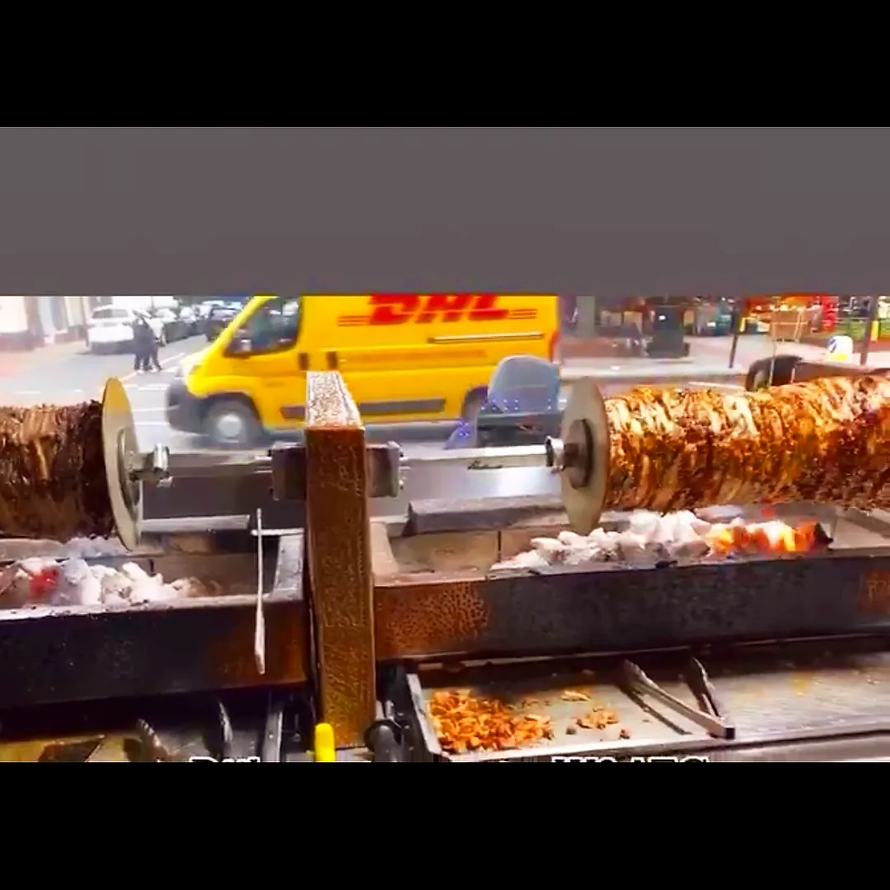 Thumbnail: Charcoal Automatic Double Horizontal Shawarma Gyro Doner Kebab Grill Machine