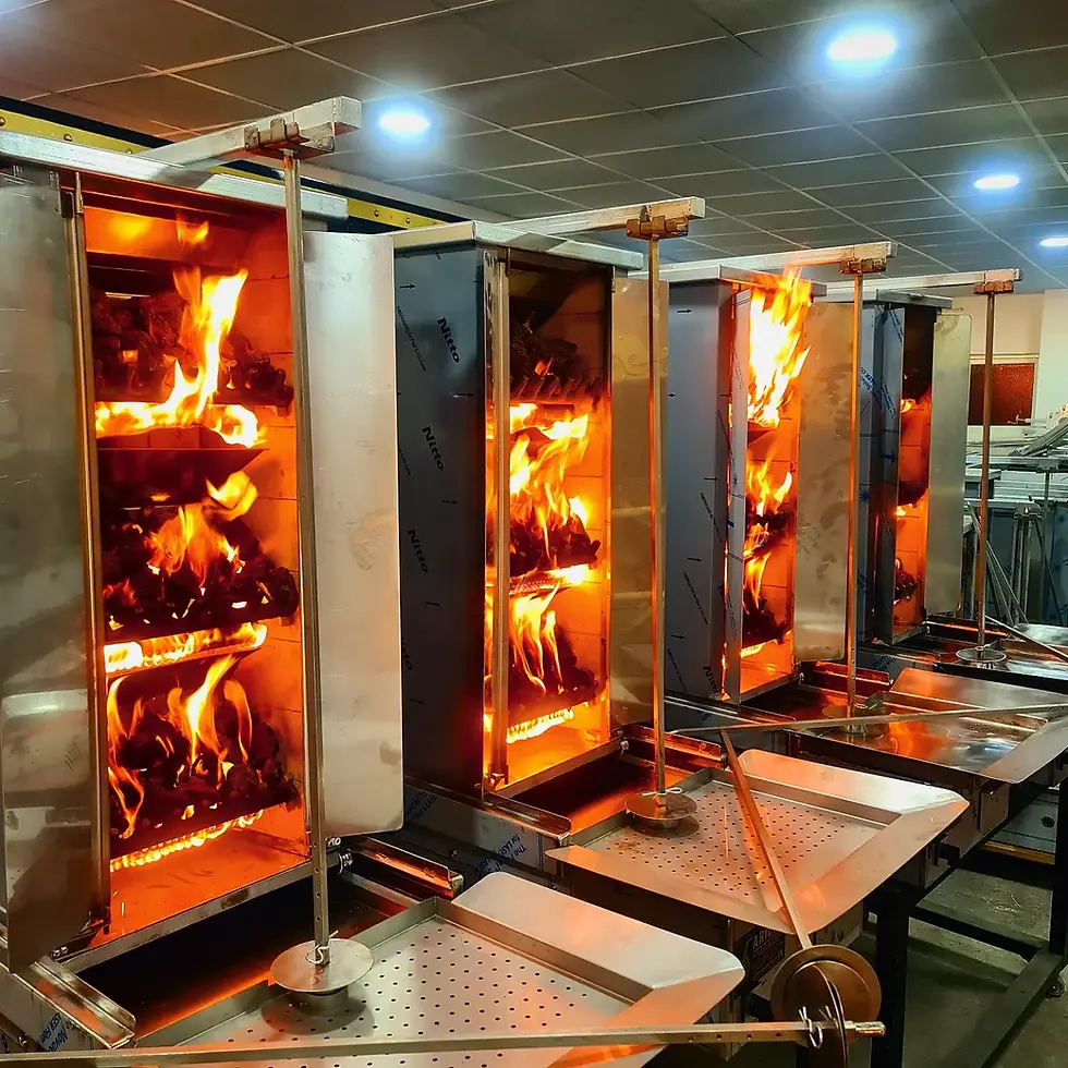 Miniature : Machine à shawarma au gaz et à la pierre de lave, gyros