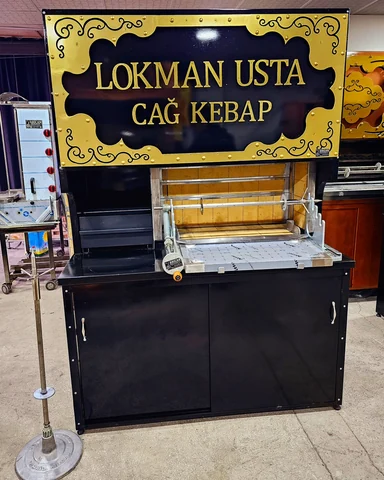 Wood-fired cağ kebab machines · Black metal · 150 cm — AG-463 · 7