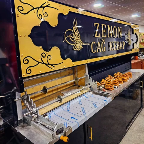 Machines à cağ kebab au bois · Métal noir · 350 cm — AG-438 · 3