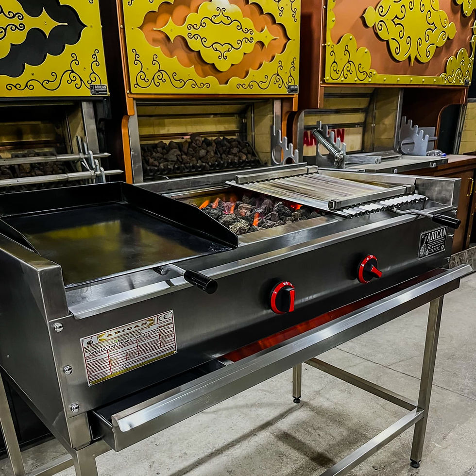 Thumbnail: Gas and Lava Stone and Charcoal Grill Industrial Commercial...