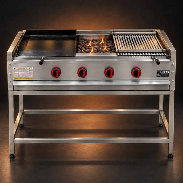 Grills with steel stands