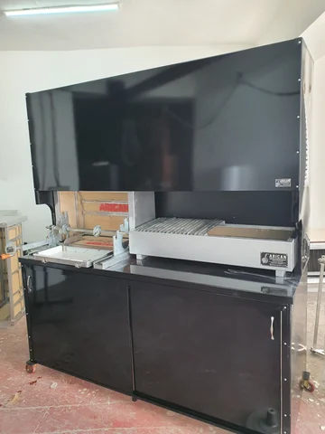 Machines à cağ kebab au bois · Métal noir · 200 cm — AG-143 · 4