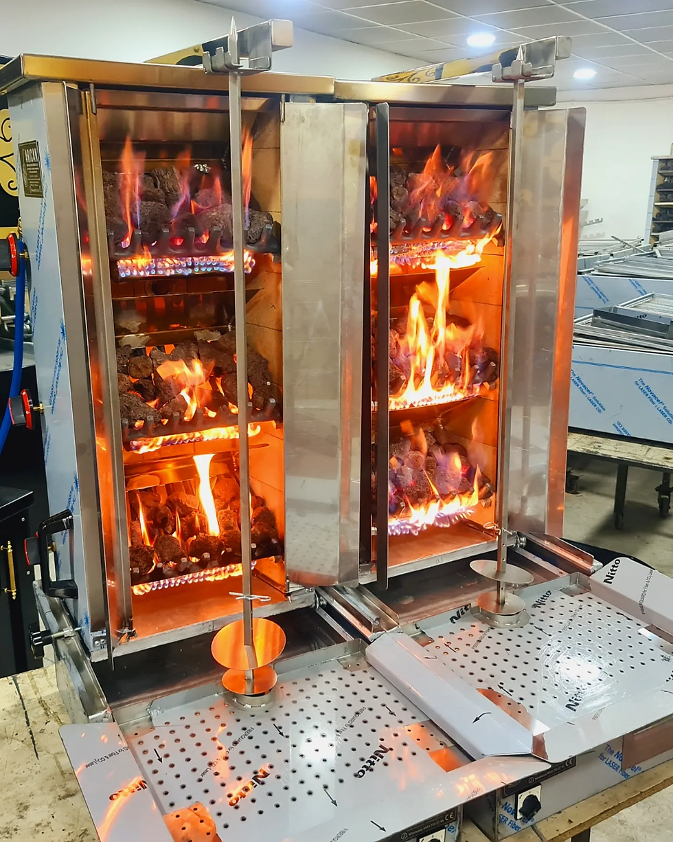 Thumbnail: Gas and Lava Rock Shawarma Doner Grill Machine