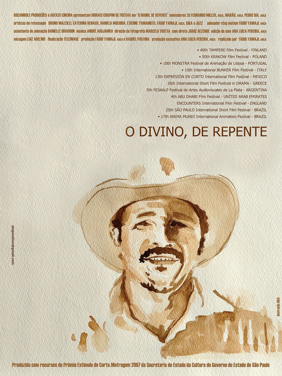 Arte do curta: O Divino de Repente