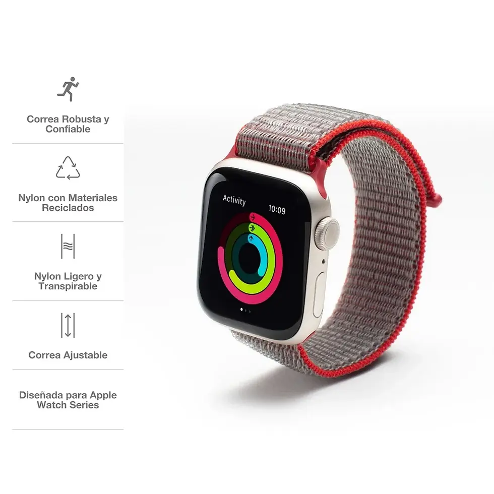 Miniatura: Correa deportiva Gear4 Apple Watch 38/40/41 mm – Azul - Rojo - Negro