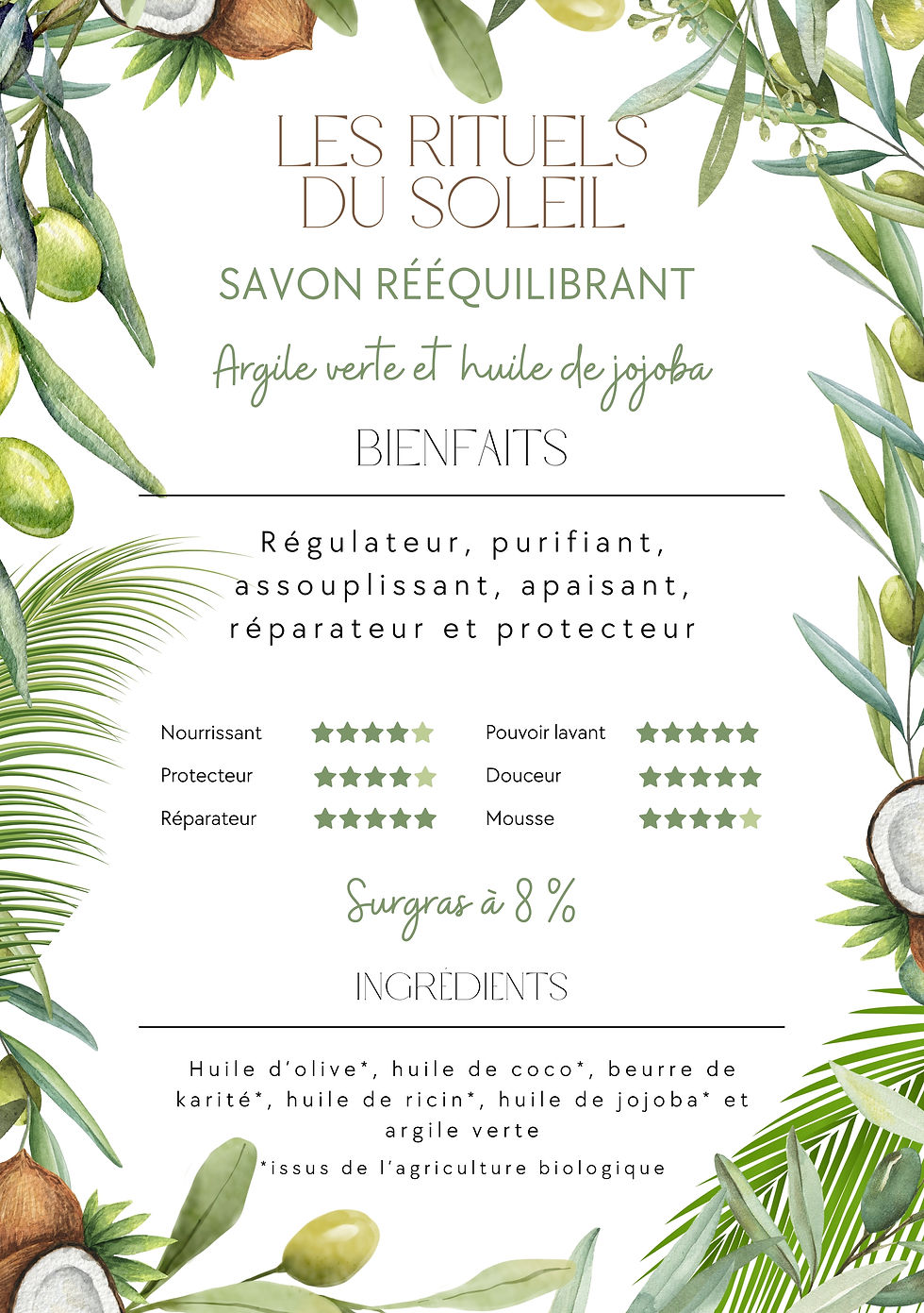 Miniature : Savon surgras saponifié à froid (3 unités)