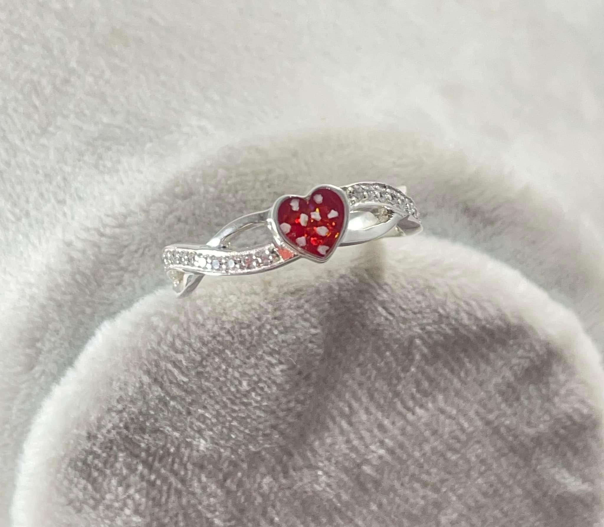 Heart Crossover Cz Occasional Ring