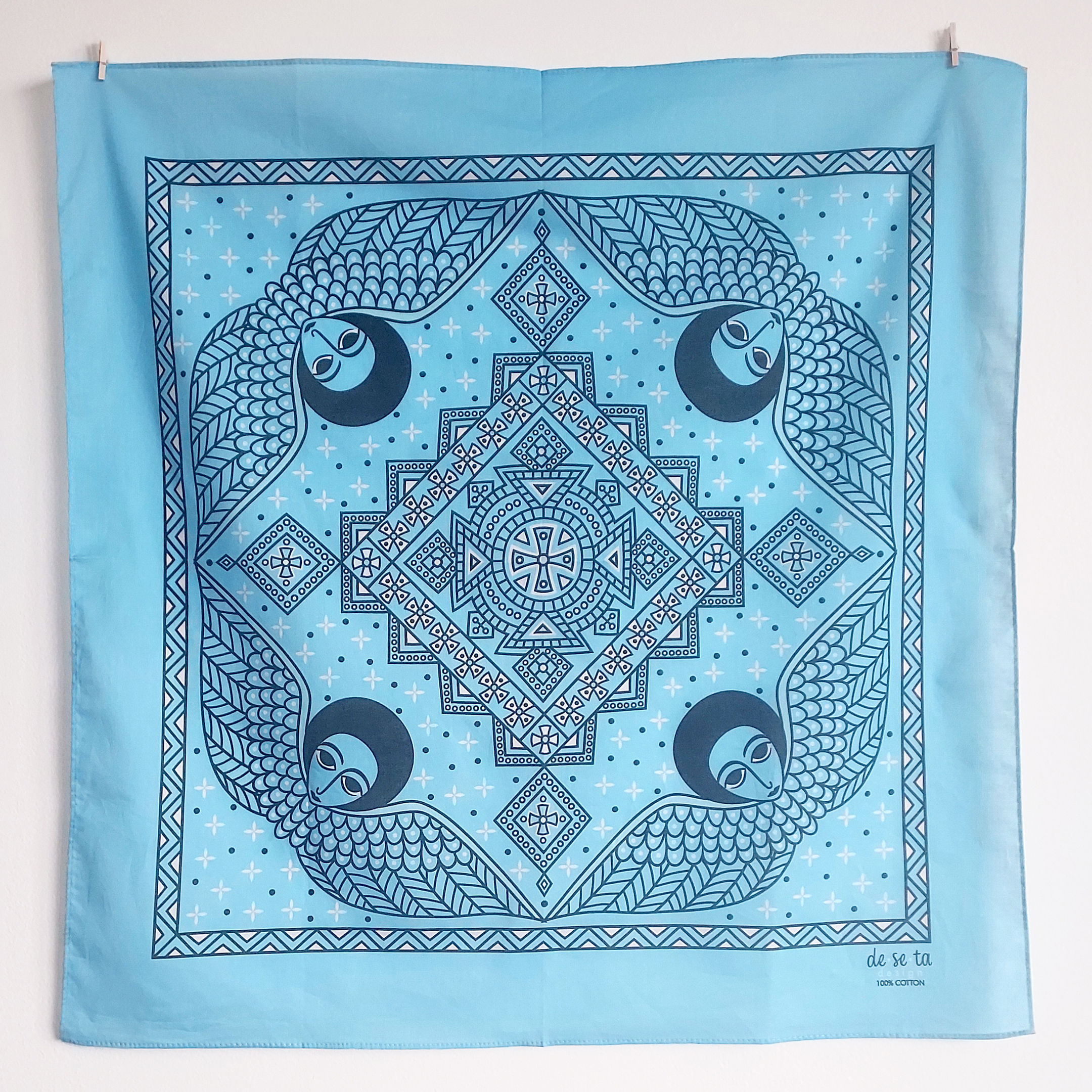 Mystical Angels Bandana - Summer Blue