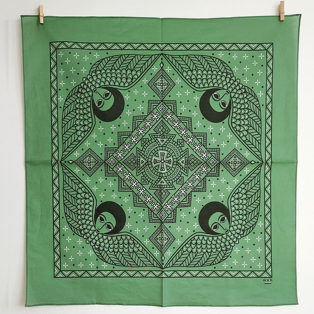 Mystical Angels Bandana - Green