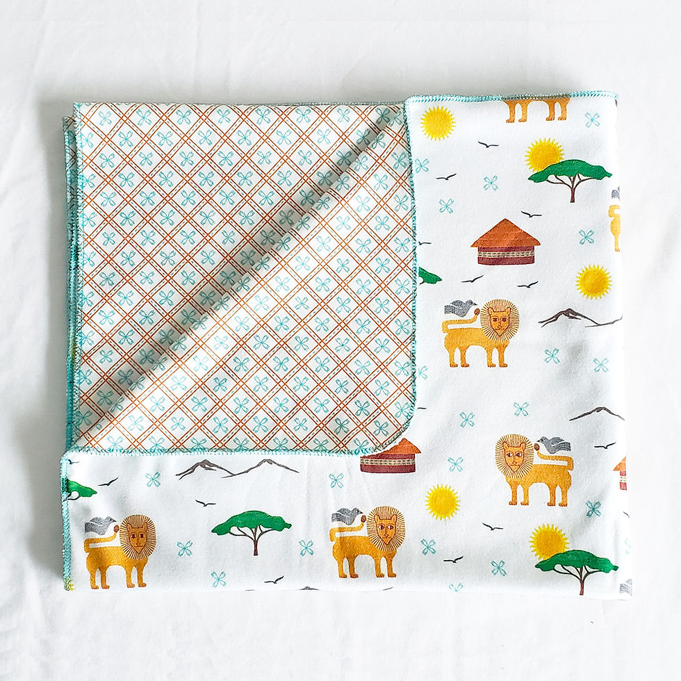 Thumbnail: Organic Cotton Knit Anbessa (Lion) Blanket