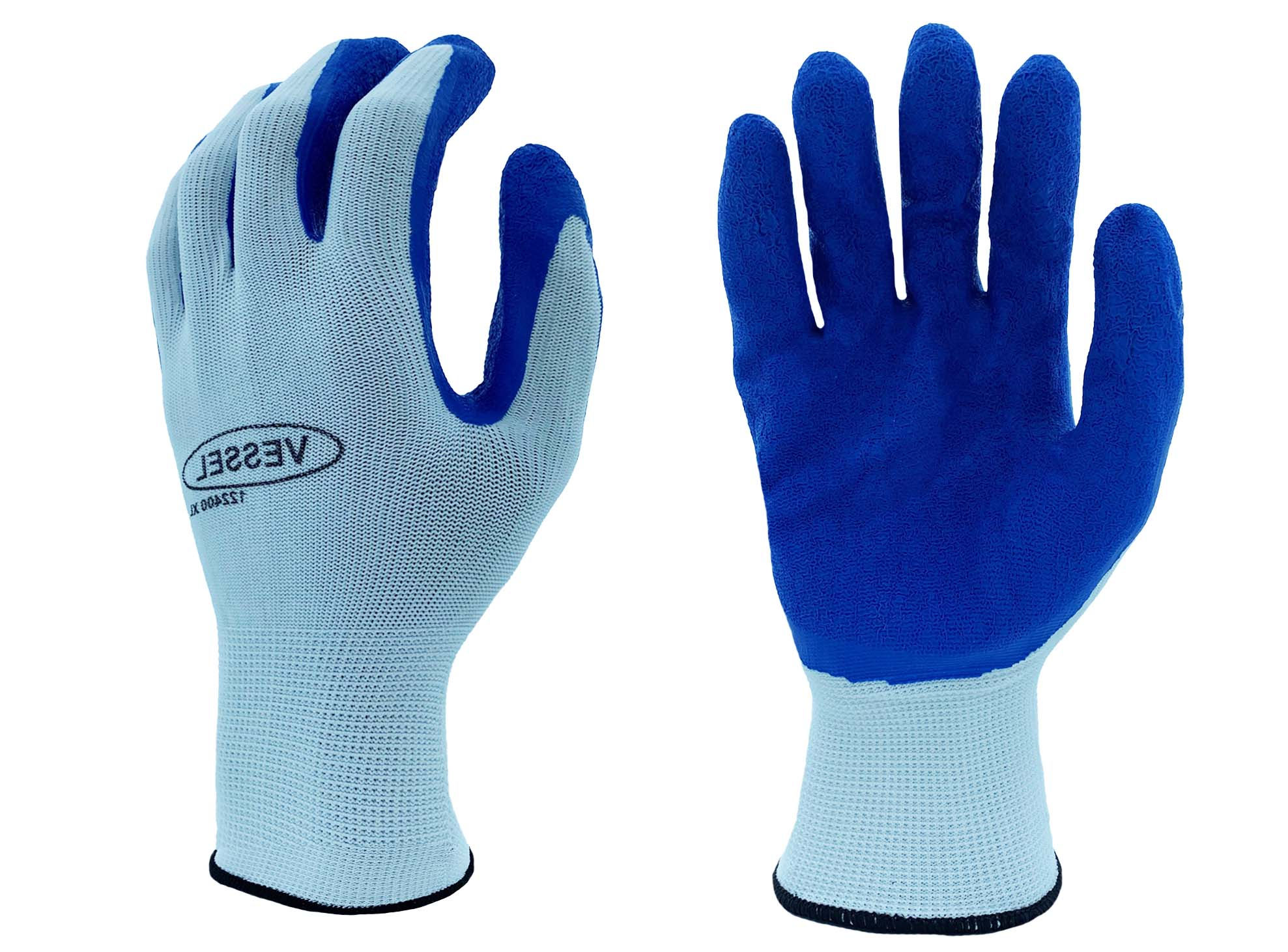 Blue/White Rubber Gloves - T122400XL