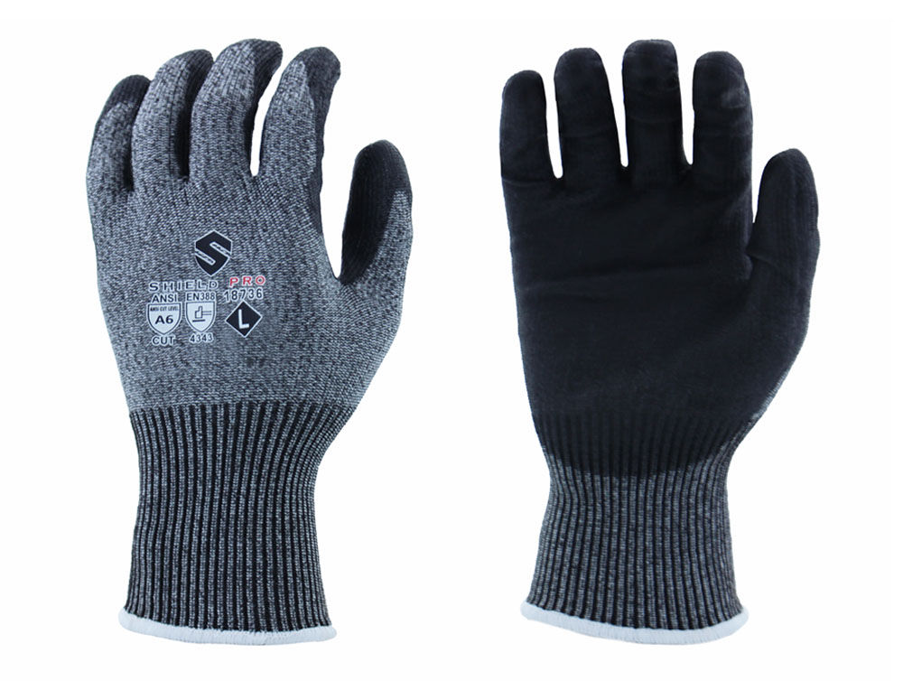 Shield Pro® Black PU Coated, ANSI A6 - 18736