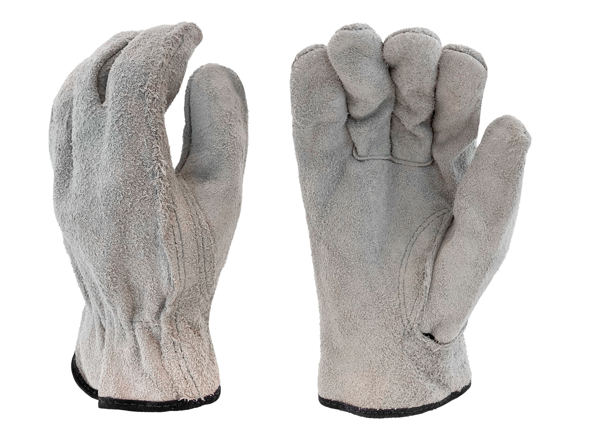 Grey Split Leather Driver - 4120K