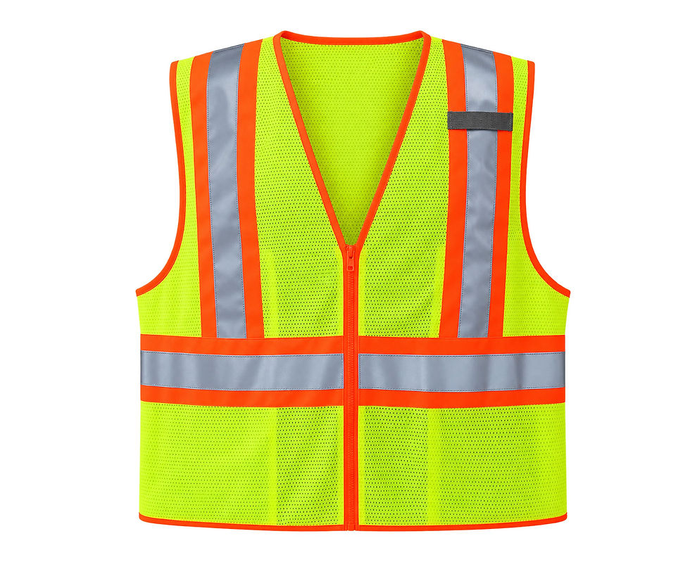 Thumbnail: Lime Class 2 Safety Vest w/Orange Contrast - 50255
