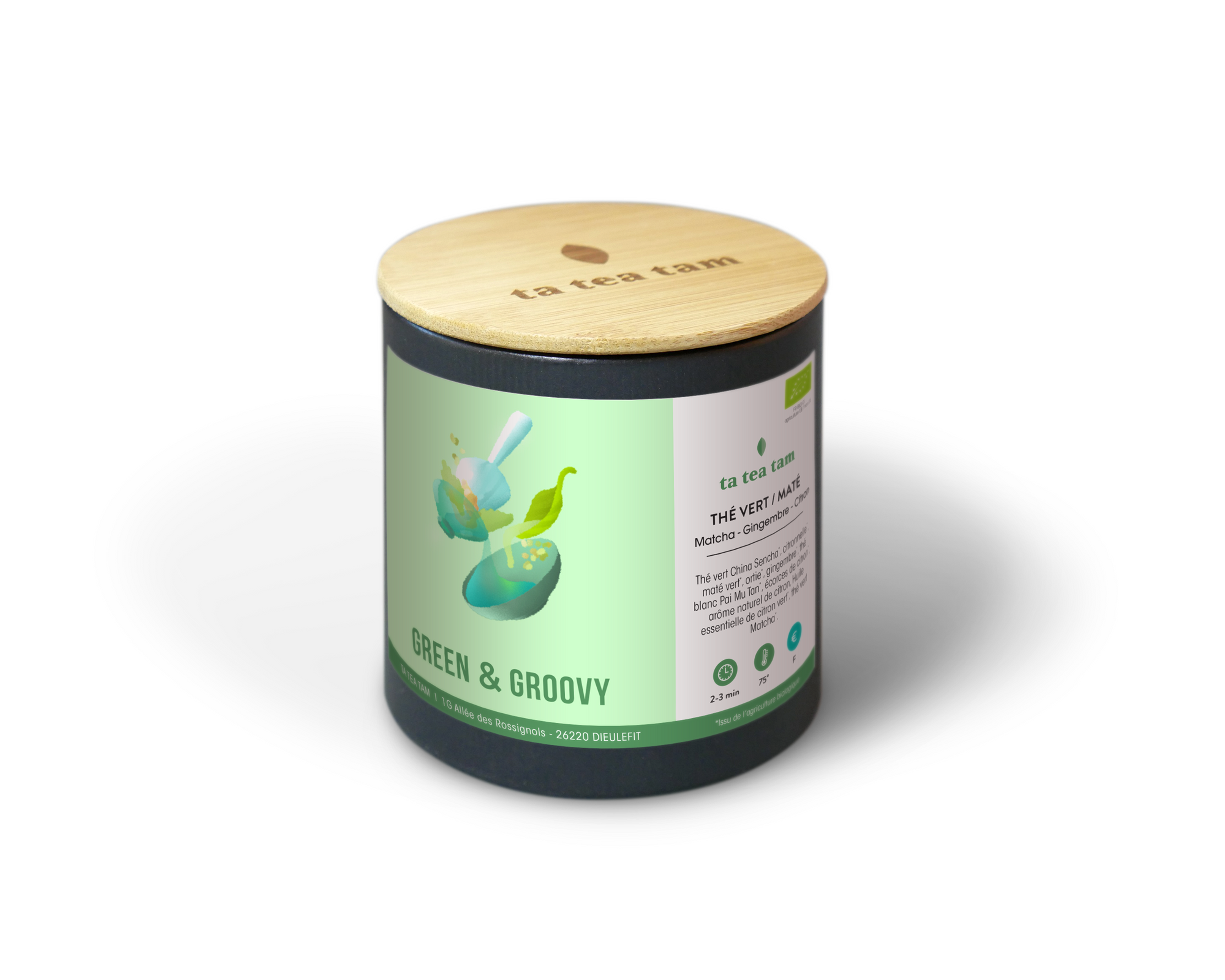 GREEN & GROOVY - BIO - Thé vert - Maté - Matcha - Gingembre - Citron