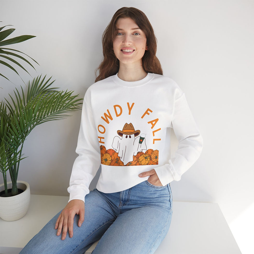 Thumbnail: Howdy Fall Sweatshirt 🍁  {Gildan 18000}