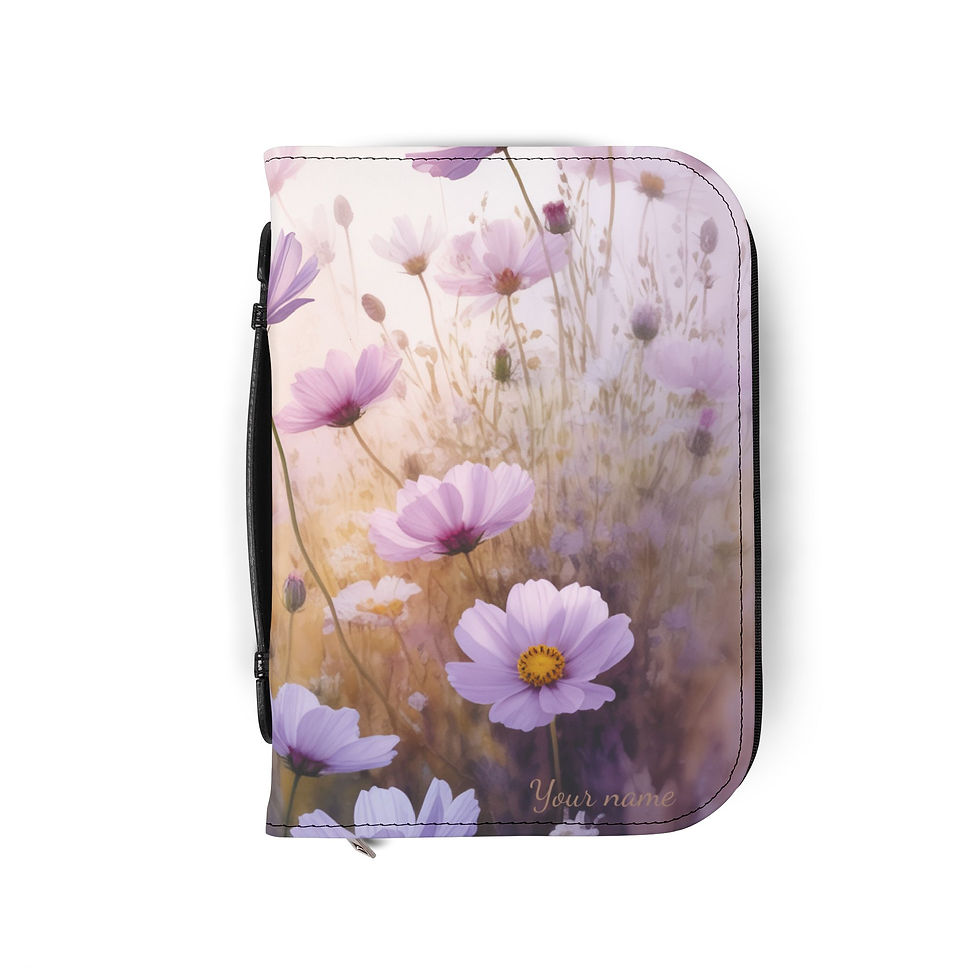 Thumbnail: Wild Flower (Purple) * Personalization  Bible Cover