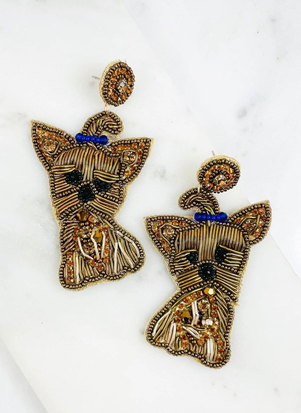 Thumbnail: Puppy Love Beaded Earrings