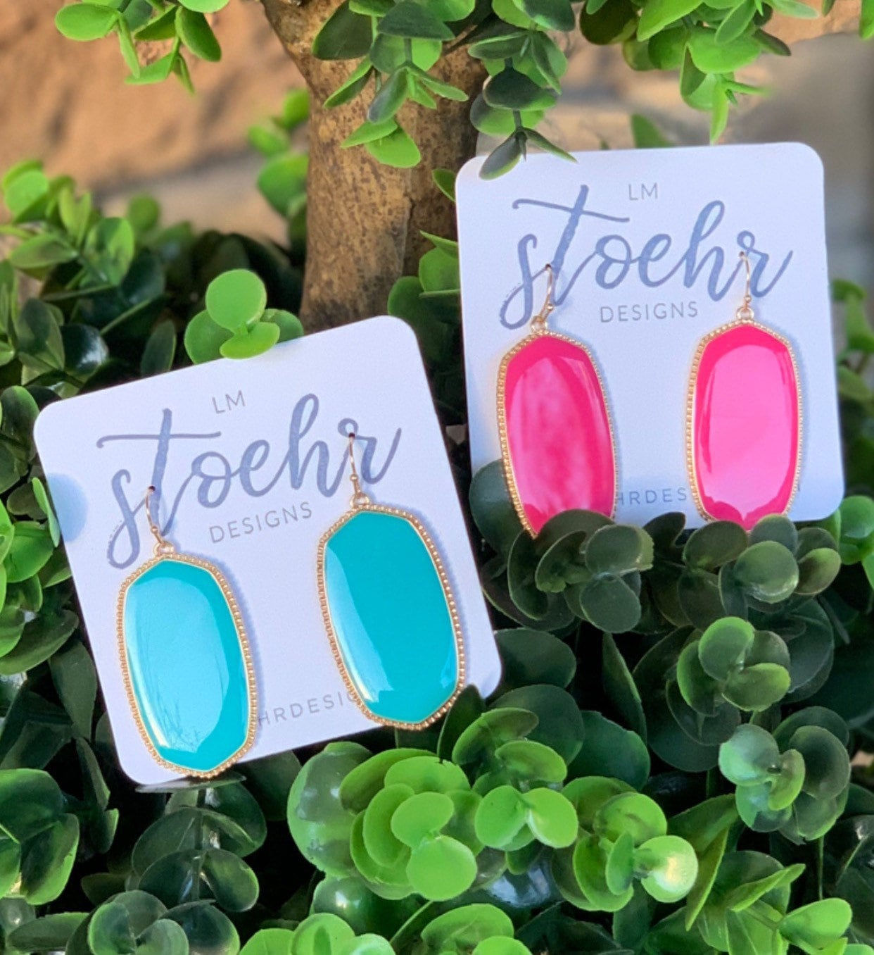 Color Enamel Drop Earrings