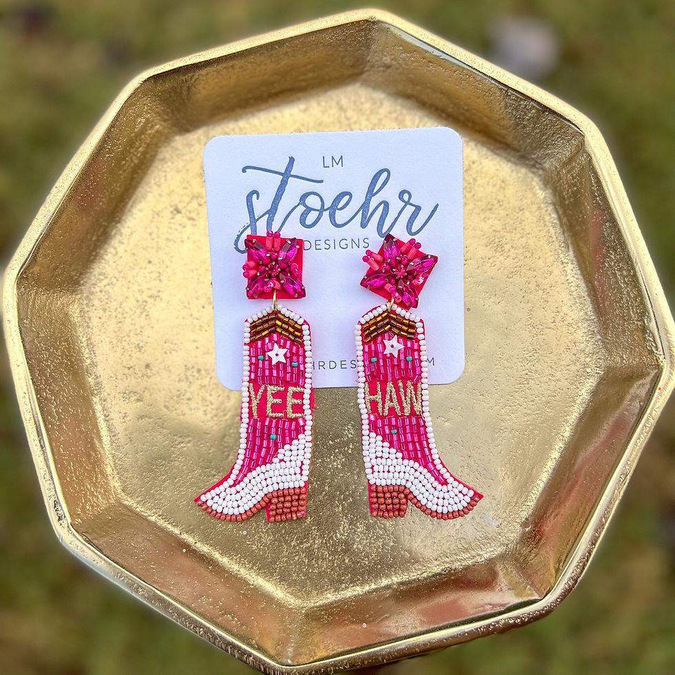 Thumbnail: Yee Haw Beaded Boots Earring