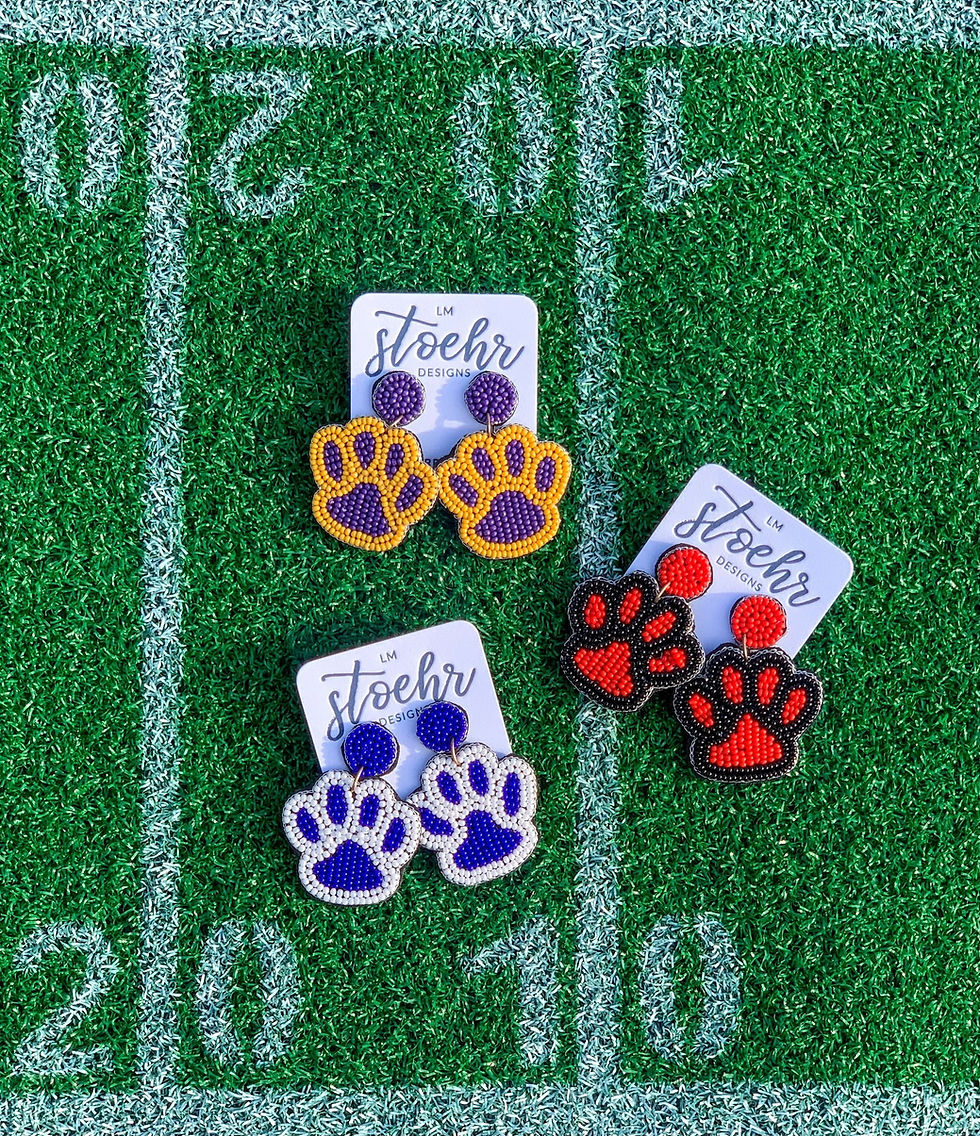 Thumbnail: Spirit Paw Beaded Earrings