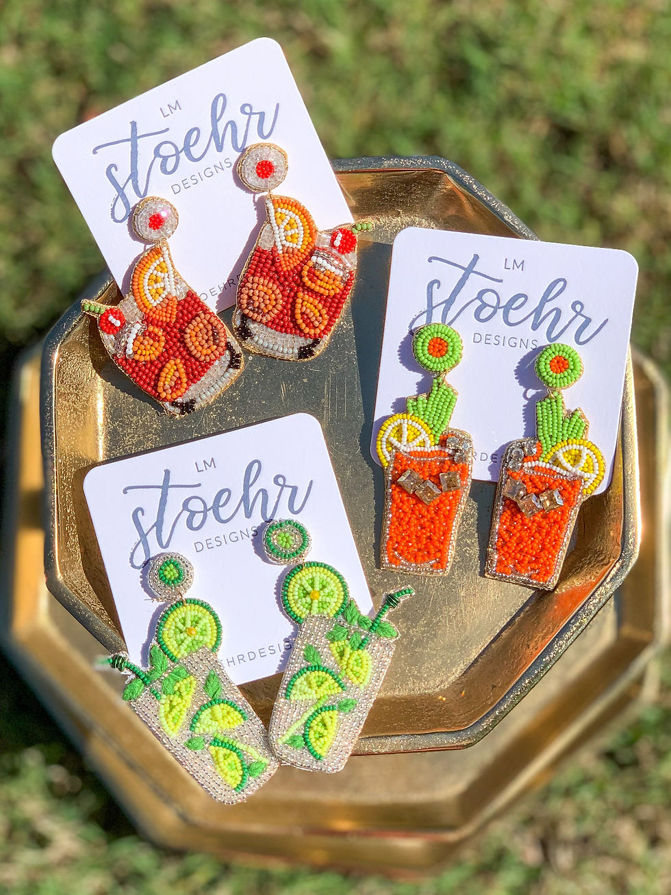 Bejeweled Cocktail Beaded Earrings