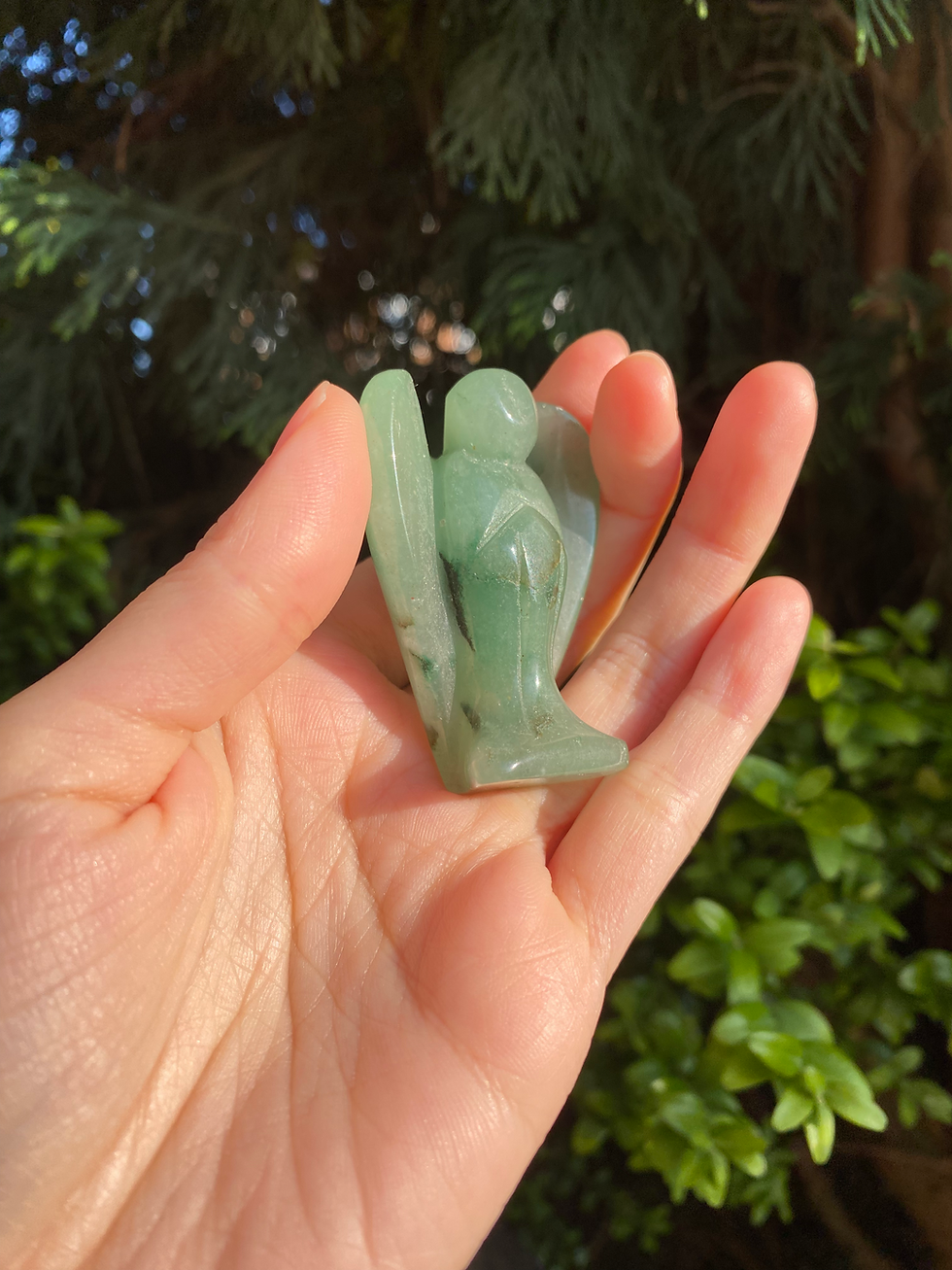 Thumbnail: Green aventurine angel figurine / medium
