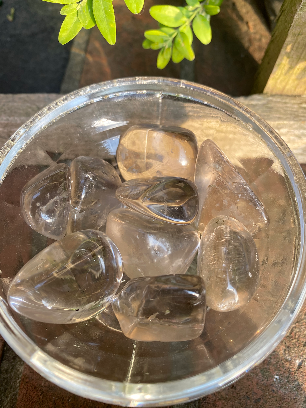 Thumbnail: 4 clear smoky quartz stones