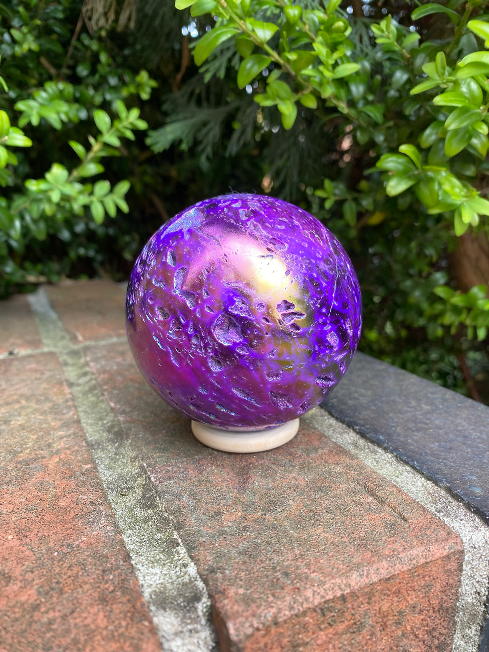 Thumbnail: Purple Aura sphalerite sphere / 79mm / 636g
