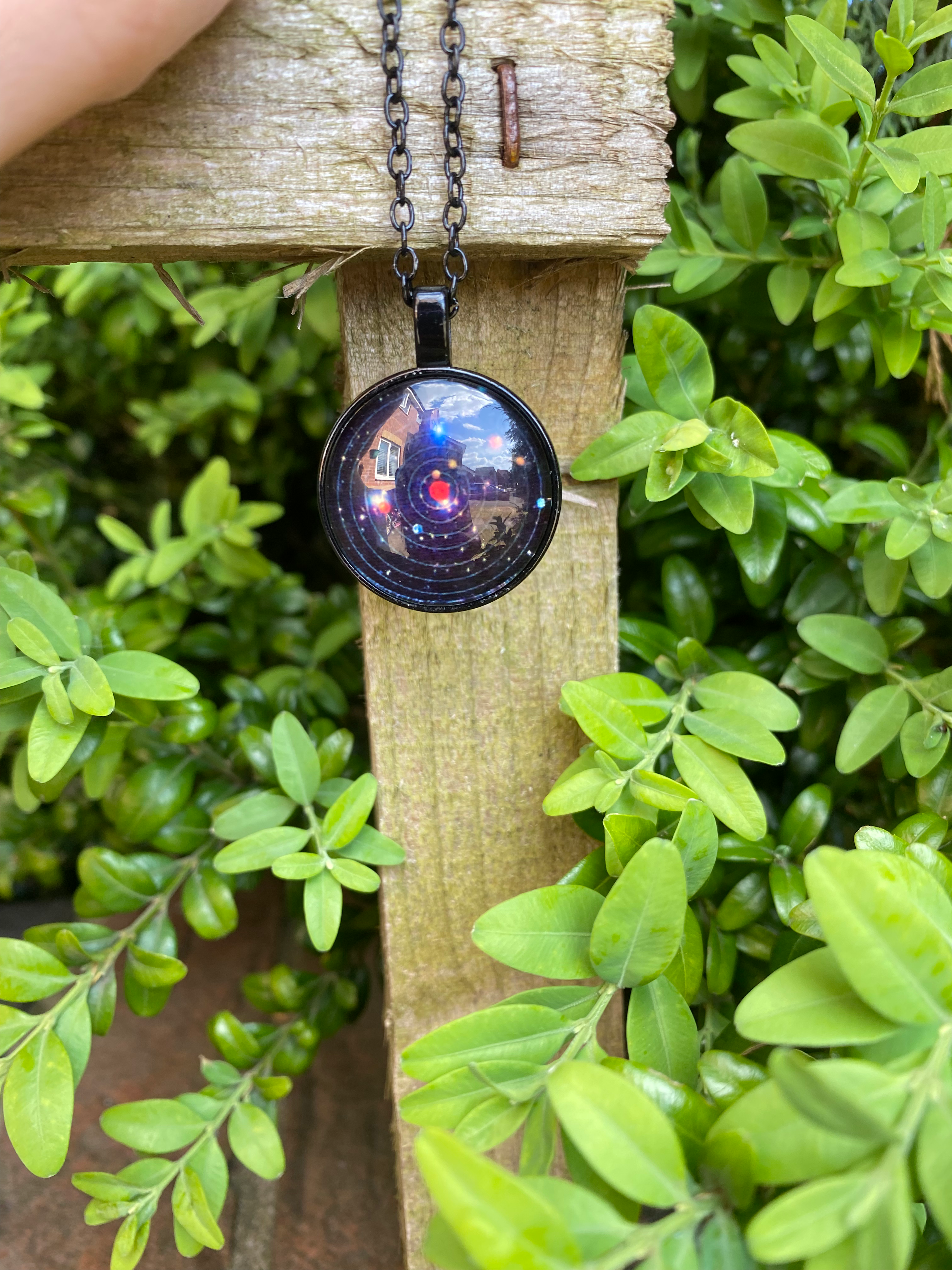 Solar planets necklace black