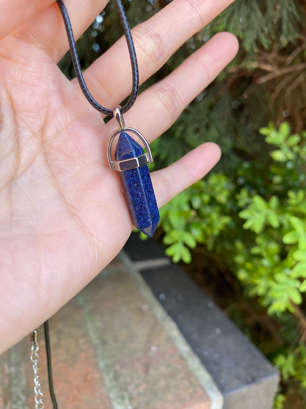 Thumbnail: Blue Lapis Lazuli Pendulum Necklace
