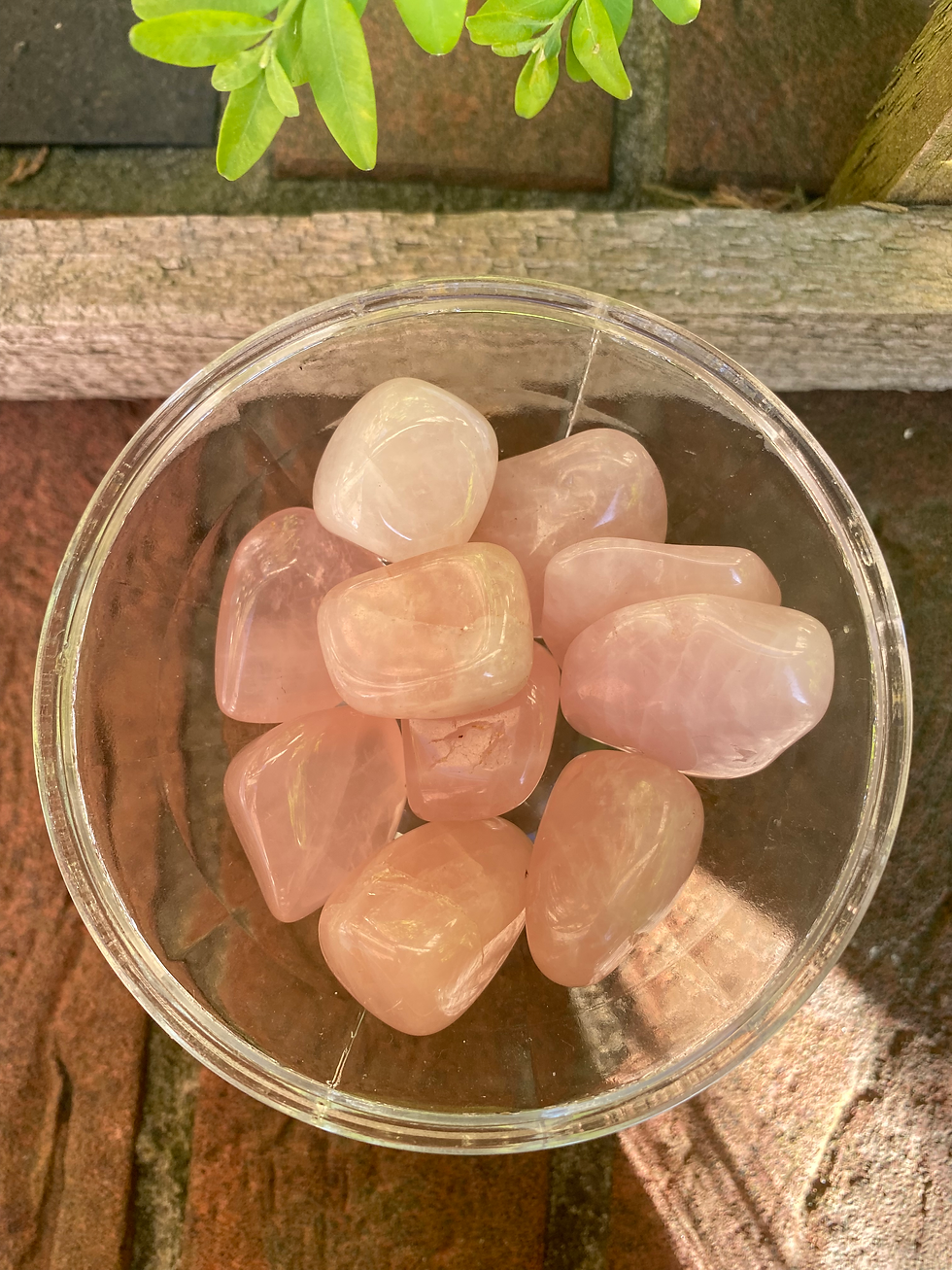Thumbnail: 2 pink rose quartz stones / medium