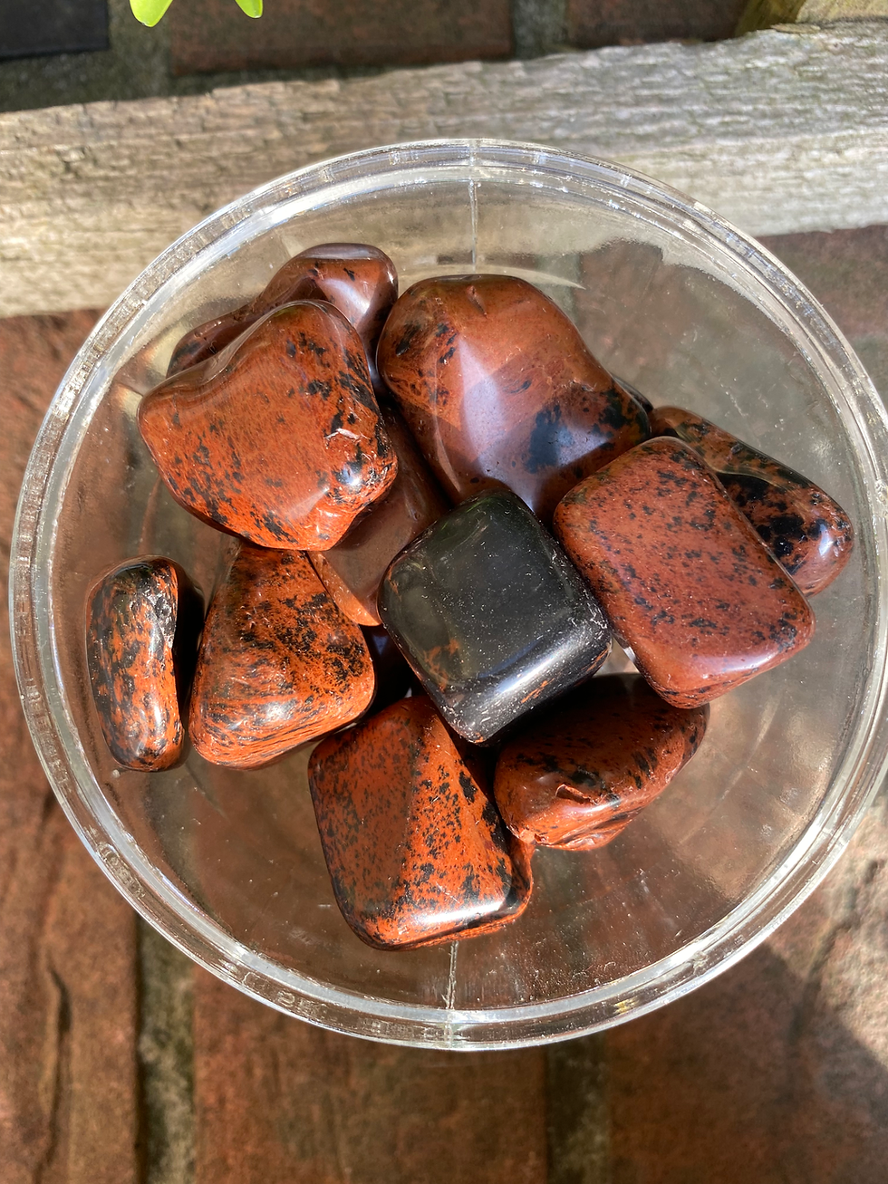 Thumbnail: 1 red obsidan tumble stone