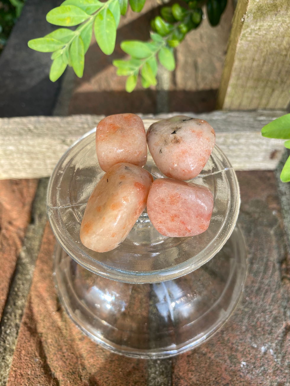 Thumbnail: 4 sunstone tumble stones