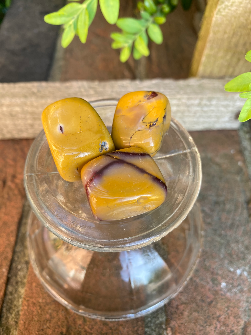 Thumbnail: 3 mookaite tumble stones / large