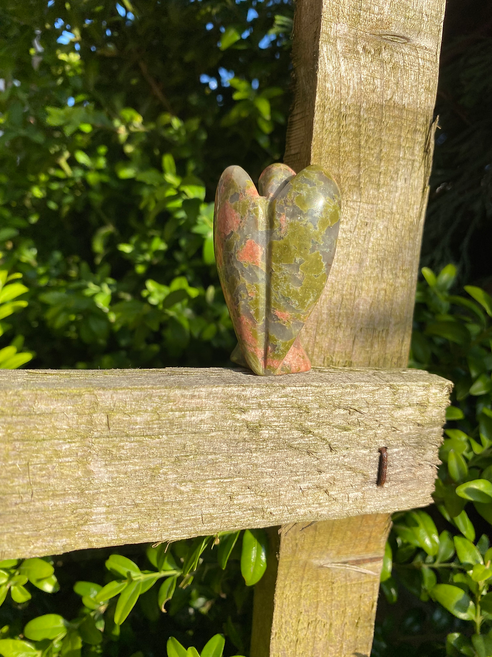 Thumbnail: Green peach angel figurine / medium