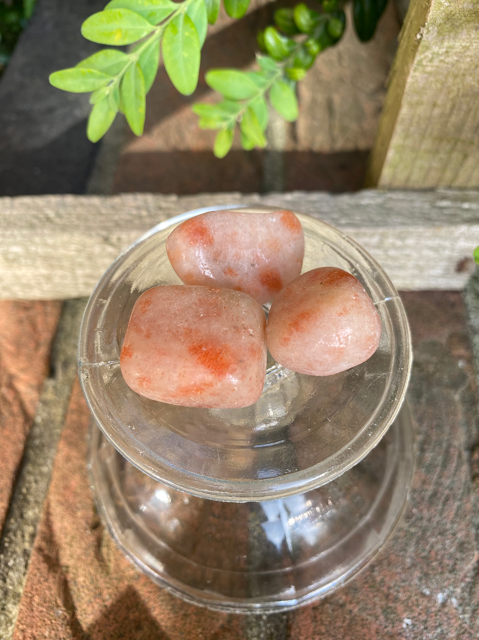 Thumbnail: 3 sunstone tumble stones