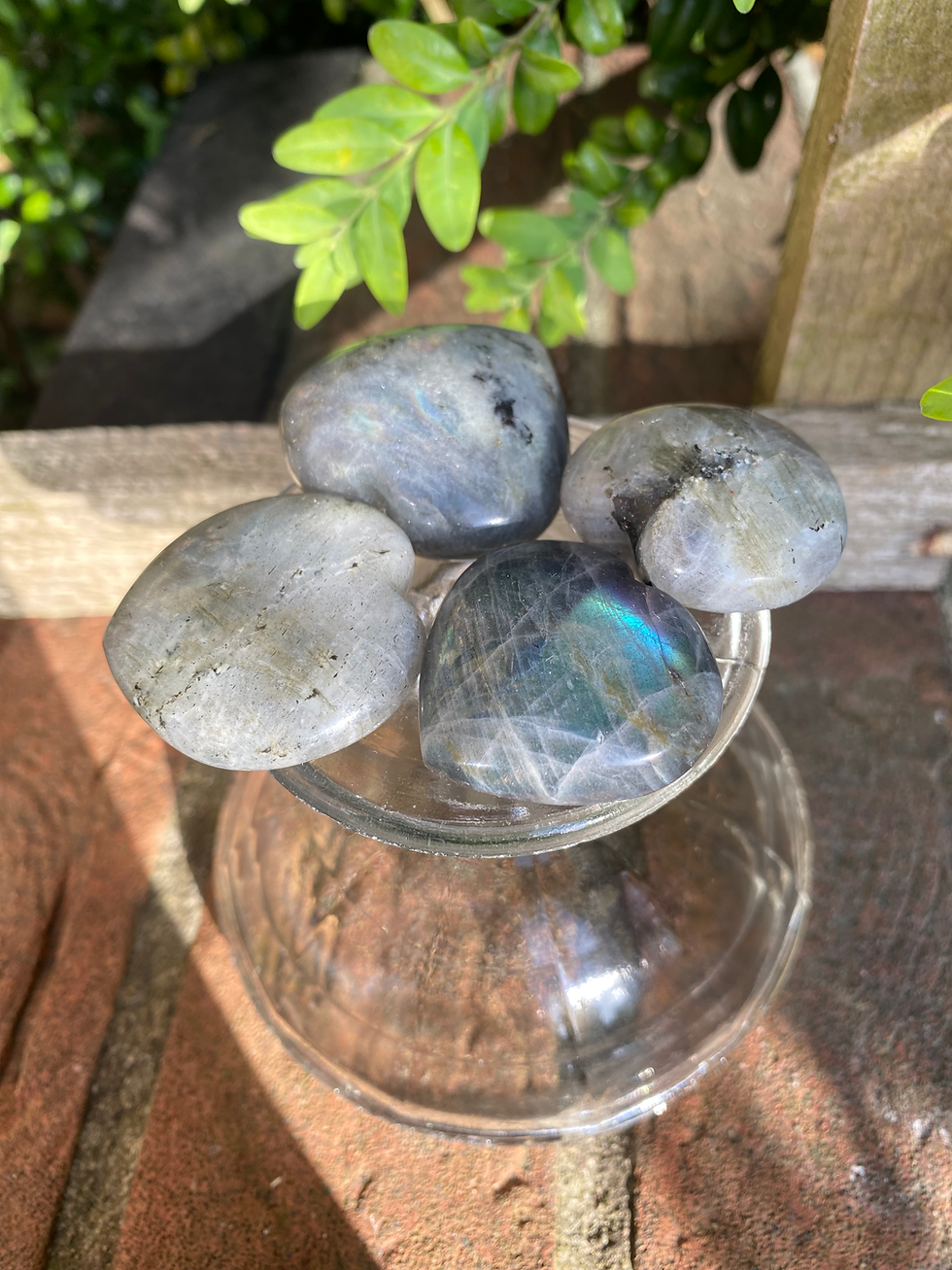 Thumbnail: 4 labradorite heart / medium