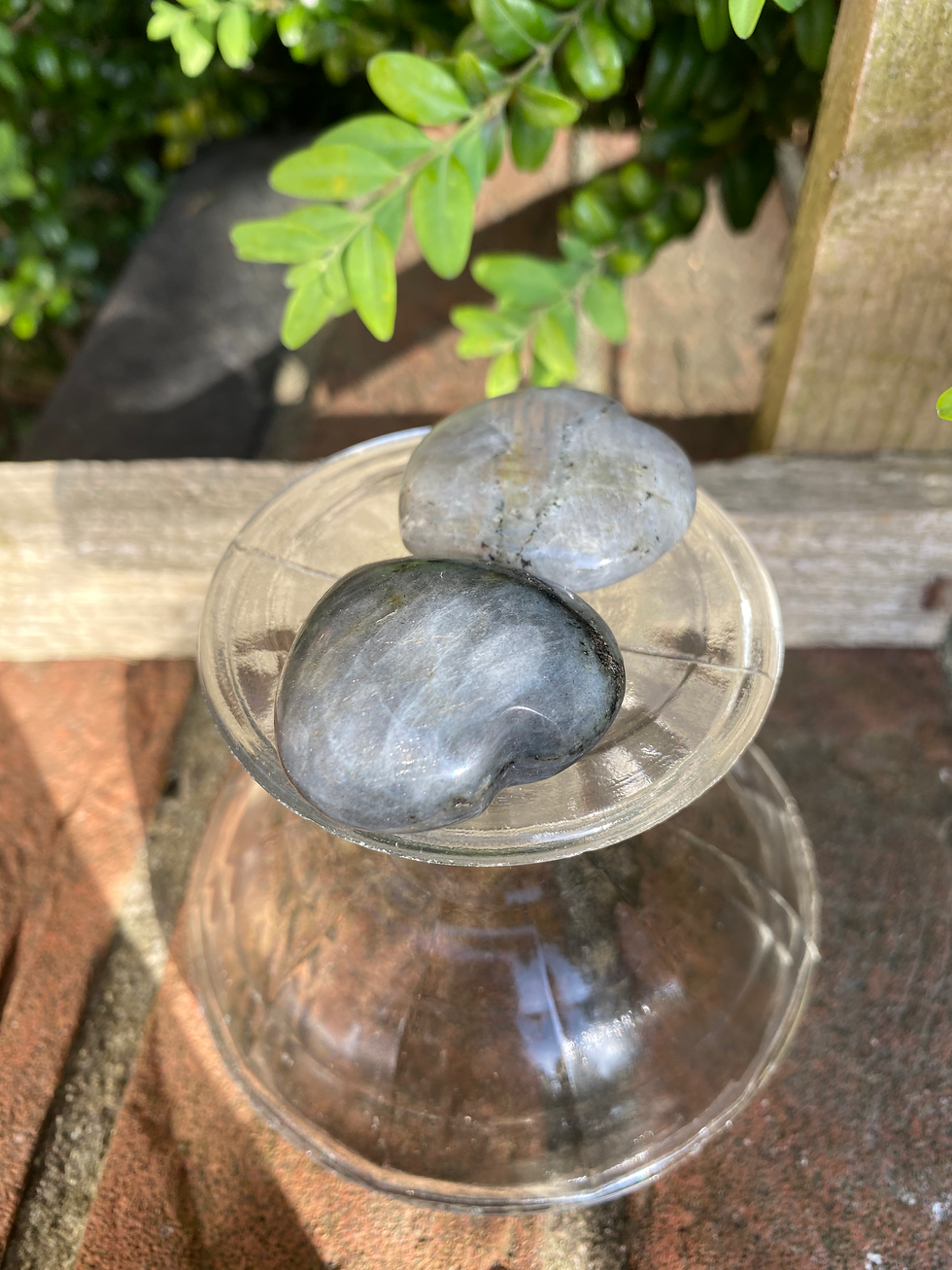 Thumbnail: 2 labradorite heart / medium