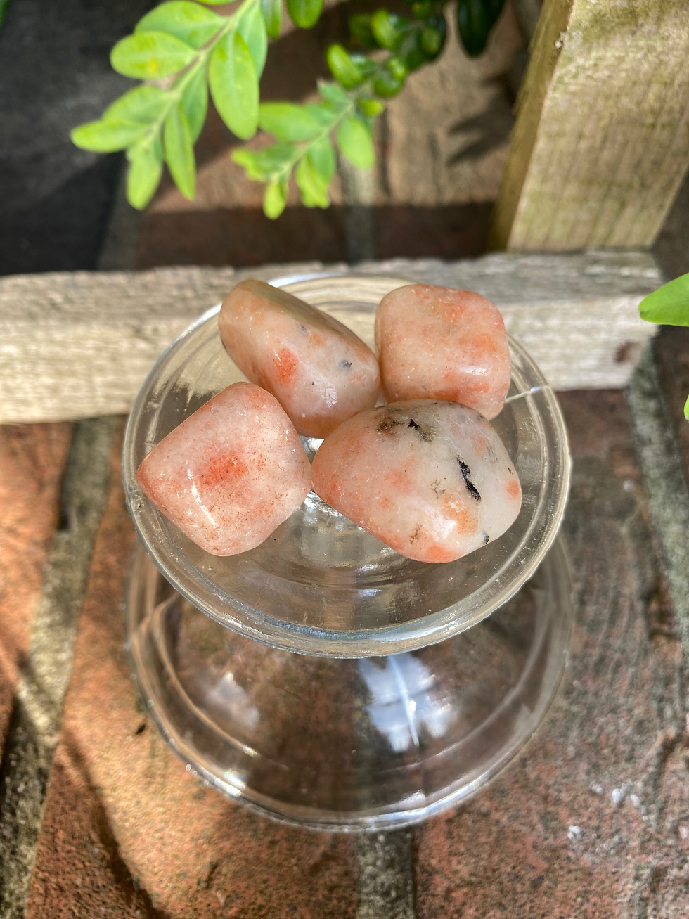 Thumbnail: 4 sunstone tumble stones