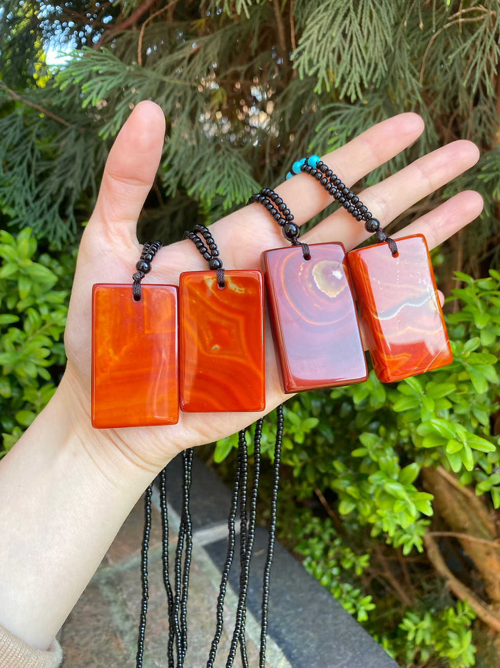 Thumbnail: Carnelian  square shape Necklace