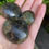 Thumbnail: 3 labradorite tumbled stones / small