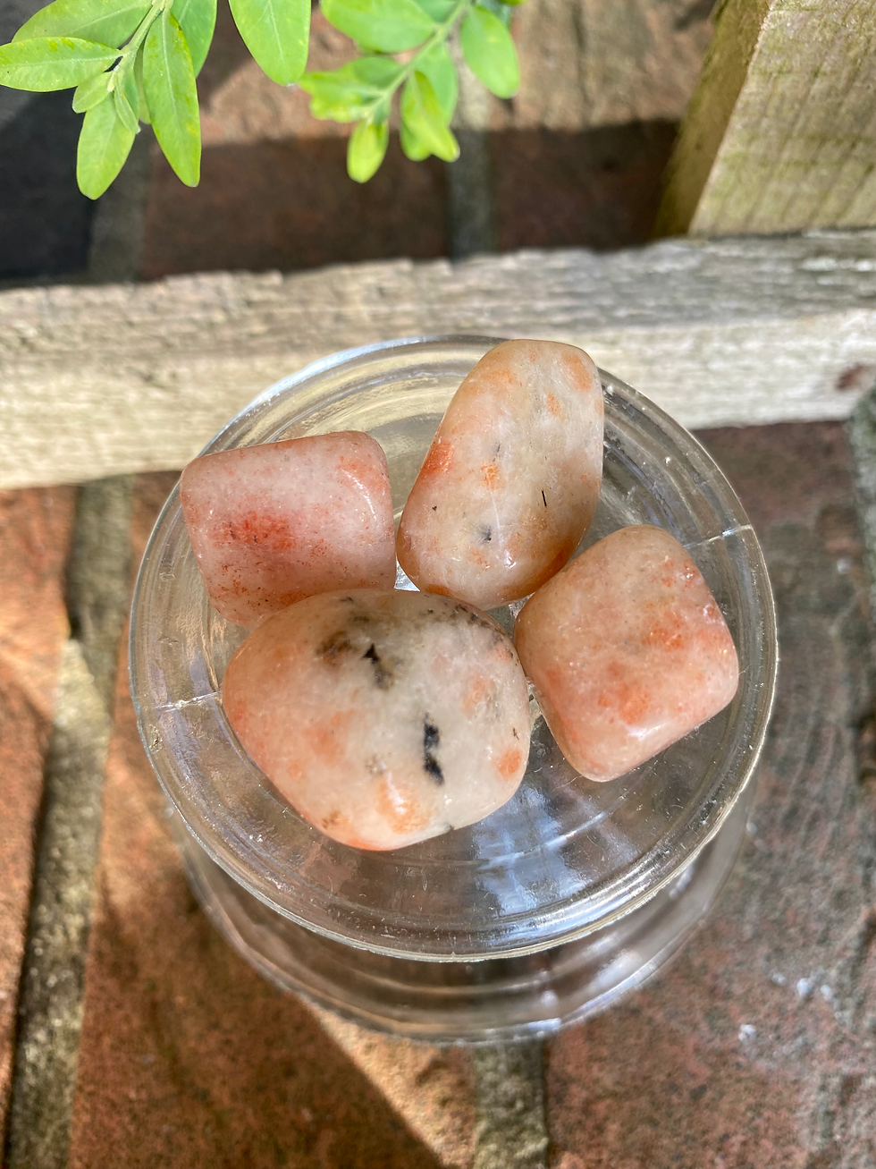Thumbnail: 4 sunstone tumble stones