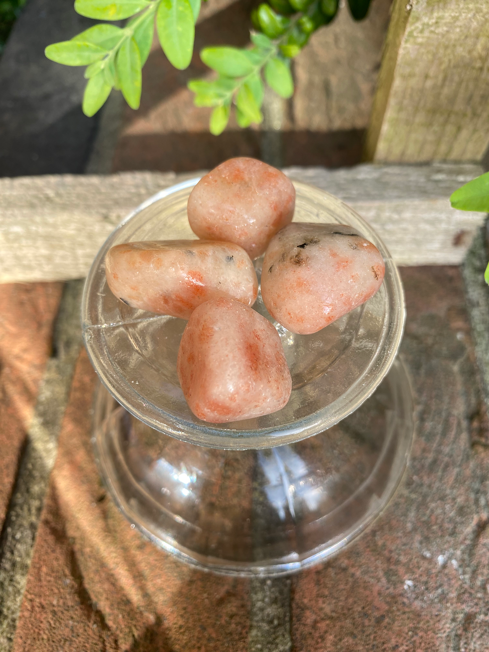 Thumbnail: 4 sunstone tumble stones